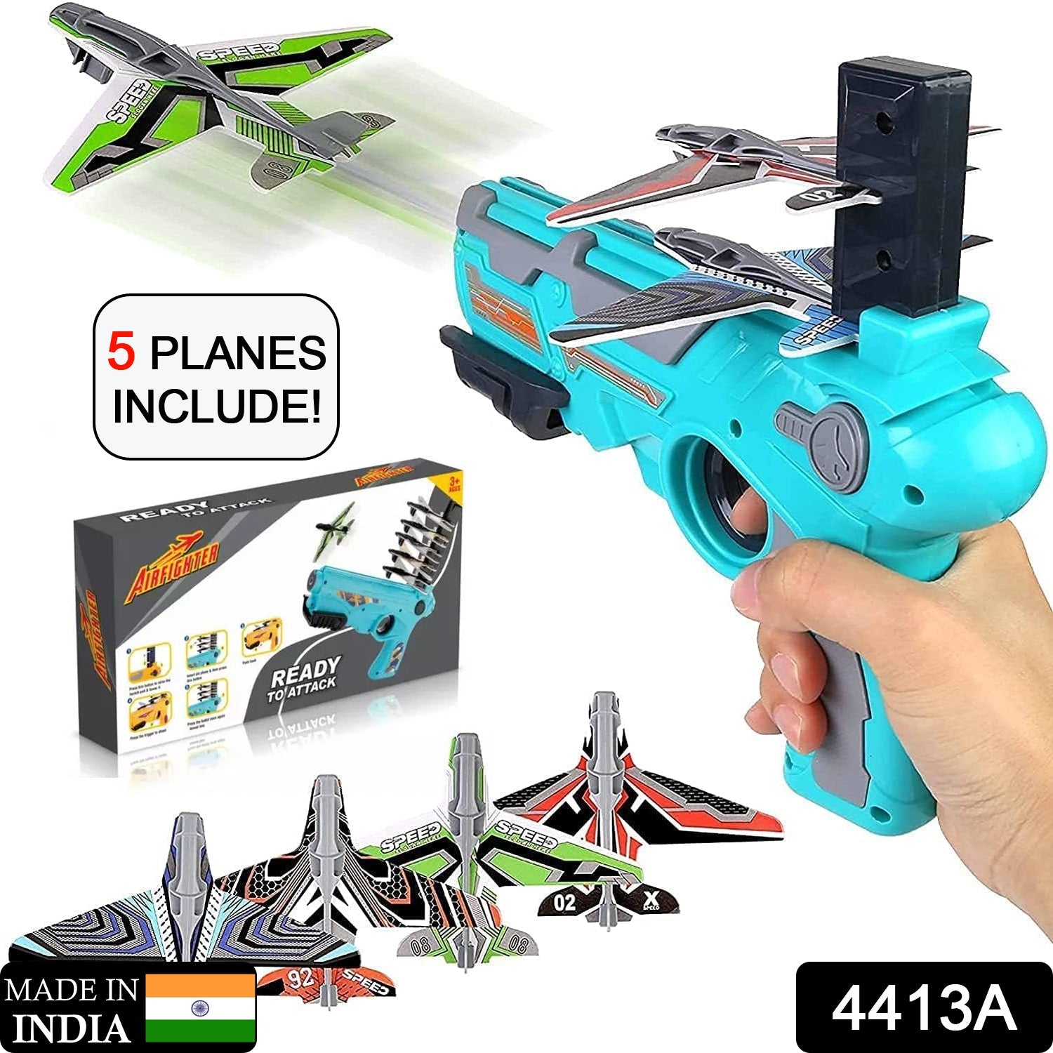 4413A Airplane Launcher Gun Toy with Foam Glider Planes, Outdoor Games for Children, Best Aeroplane Toys for Kids, Air Battle Gun Toys ( 5 Plane Include ) DeoDap 4413A Airplane Launcher Gun Toy with Foam Glider Planes, Outdoor Games for Children, Best Aeroplane Toys for Kids, Air Battle Gun Toys ( 5 Plane Include ) DeoDap